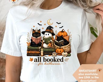 Camiseta divertida para amantes de los libros, camiseta de gato leyendo, regalo para ratones de biblioteca, sudadera para amantes de los libros, camiseta de Halloween para amantes de los libros, regalo para amantes de los gatos