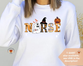 Halloween Sweatshirt, Funny Nurse shirt, Fall Sweatshirt, Funny Halloween Shirt, Nurse T-Shirt, Fall Sweater, Nurse Gift, Nurse Sweater