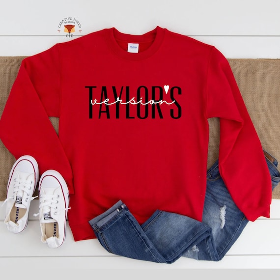 Taylor's Version Sweatshirt, Taylor Swifty Merch, Red Taylor Merch, Gift  for Friend, Gift for Swifty Fan, Fall Sweater, Xmas Gift for Swifty 