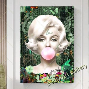 Graffiti Marilyn Monroe Canvas Print: Pop Art Hollywood Icon