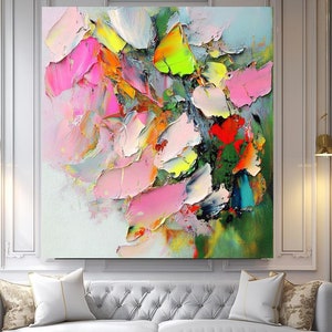 STRETCHED PRINT on CANVAS - Rainbow Abstract Canvas Print - Vibrant Modern Wall Art for Contemporary Interiors
