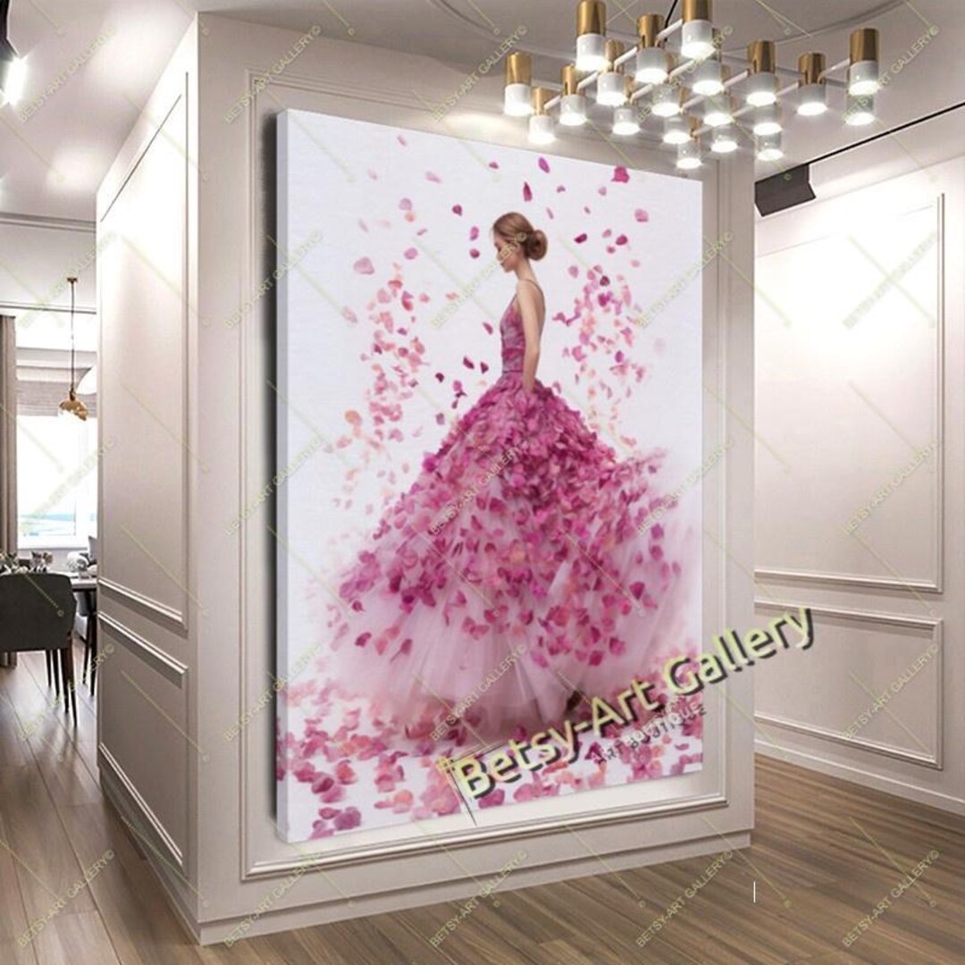 Floral Woman Canvas Print – Perfume-inspired Fashion Wall Art - Etsy