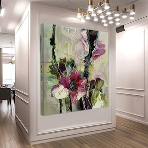 Abstract Floral Canvas Print: Modern Fashion Wall Art