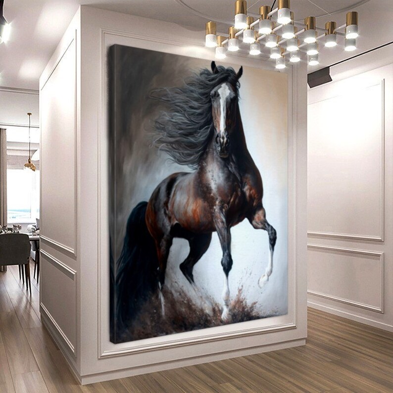 Animal Wall Art Living Room Bedroom Home Decoration Color Galloping