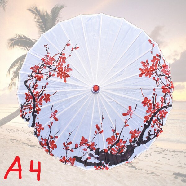 82 cm femmes parapluie japonais fleurs de cerisier Parasol scénique parapluie soie parapluie décoratif Style chinois parapluie bambou