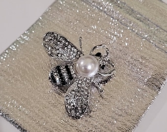 Spille Cristallo Regalo Set 2 Spille Ape Con Strass - Spille Decorative Per Vestiti, Sciarpe, Colletti, 3x3cm Spille Ape Cristallo - Foto 4