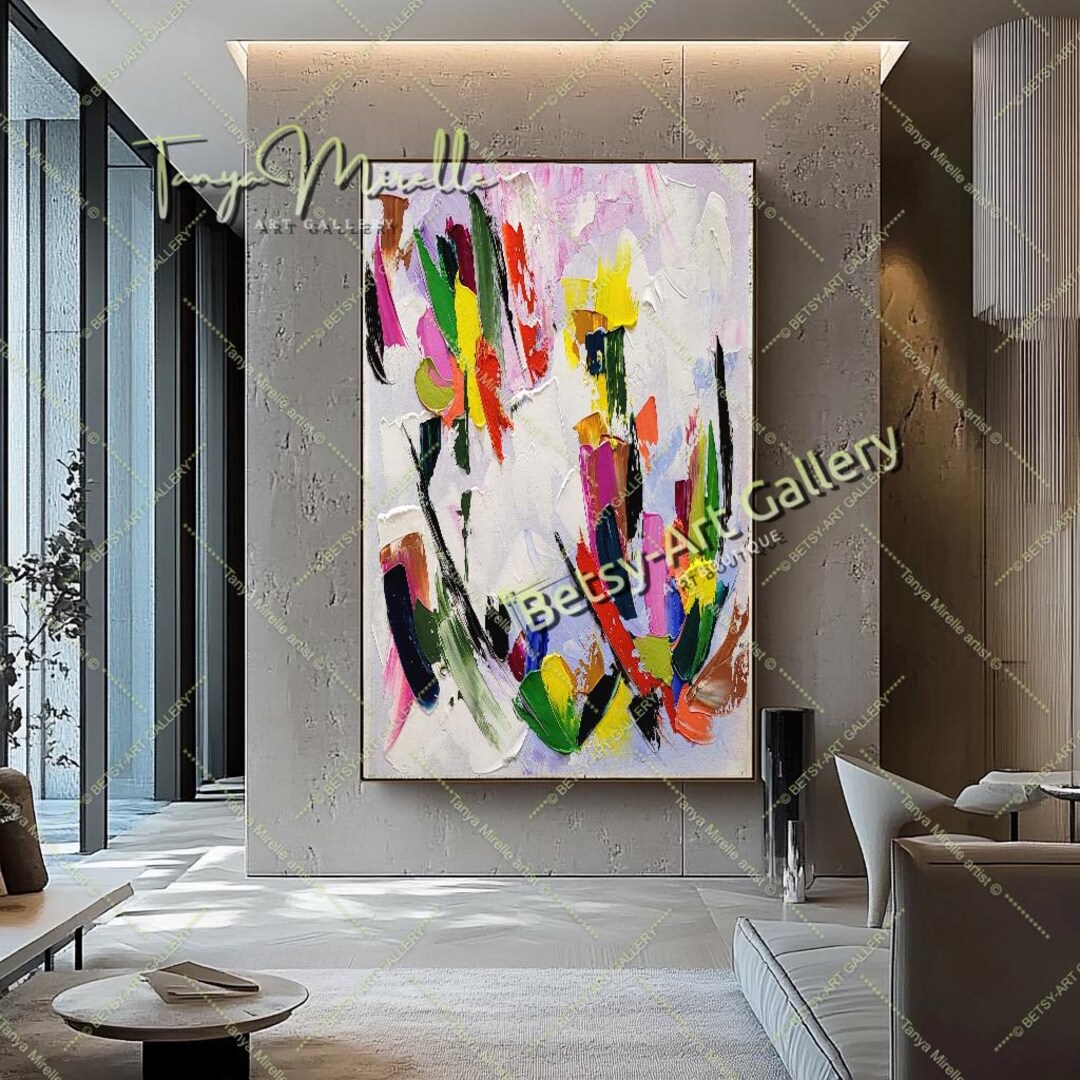 Modern Impasto Oil Painting: Large Abstract Wall Art on Canvas - Etsy