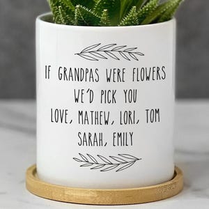 Personalized Grandpa Planter, Grandpa Garden Gift, Grandpa Vase Fathers Day Gift, Custom Desk Decor for Papa, If Grandpas Were Flowers Pot
