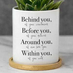 Graduation Gift for Daughter College, Nursing RN Lawyer Law School PT Doctor Masters Graduate 2024, Behind You All your memories Plant Pot