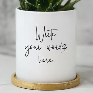 Custom Plant Pot, Personalized Planter, Succulent Planter, Plant Lover Birthday, Anniversary, Coworker, Teacher, Best Friend Wedding Gift