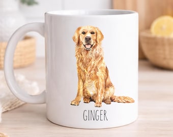 Personalized Golden Retriever Mug, Dog Mom Gift, Doberman +80 Other Breeds