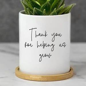 Thank You Teacher Appreciation Gifts, Succulent Planter Pot, Gift for Professor