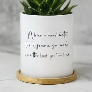 Teacher Flower Pot, Teacher Gift for Woman, Teacher Appreciation Gifts, Present for Teacher, Preschool Teacher Gifts, Never Underestimate