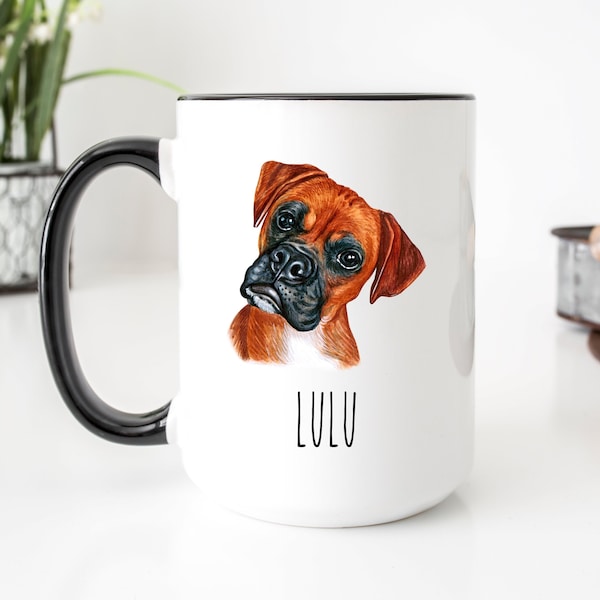 Boxer mug, Boxer Dog Gifts, Boxer Mom, Personalized Dog Coffee Mug, Boxer Memorial, Boxer Puppy, Sympathy Loss of dog Gift, Pet Loss Gifts