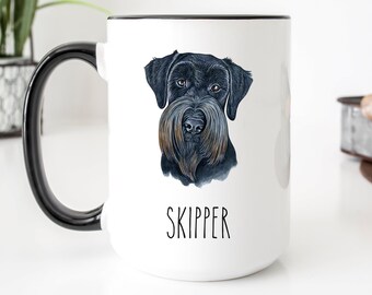 Giant Schnauzer mug, Riesenschnauzer Gifts, Schnauzer Dog Mom, Schnauzer Dad, Coffee Mug, Schnauzer Grandma Gifts, Personalized Dog Mug