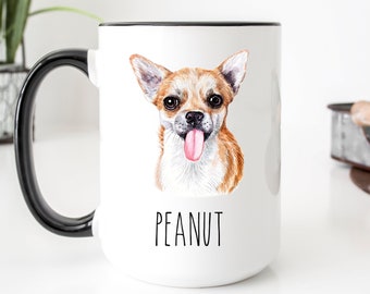 Chihuahua mug, Chihuahua Gifts for Women, Dog Face Mug, Chihuahua Cup, Chihuahua Dog, Chihuahua Memorial, Chihuahua Lover Gift, Coffee Mug