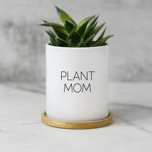 Plant Mom Gifts, Succulent Pot, Personalized Plant Pot for Mom, Gardening Gift for Mama, Mom Planter, Mothers Day Gift, Mom Garden Decor