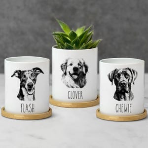Personalized Dog Breed Plant Pot, Custom Dog Mom/Dad Gift