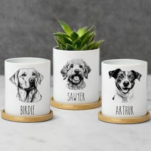 Jack Chi Gift Personalized Dog Plant Pot, Jack Russel Terrier Mom, Japanese Chin Dad, Labradoodle Planter Labrador Custom Dog Gift
