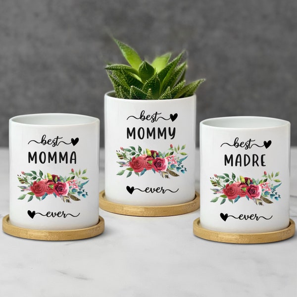 Best Mommy Ever Succulent Pot, Mommy Garden, Gift for Momma Birthday, Present for Madre, Mom Plant Pot, Mothers Day Gift from Daughter