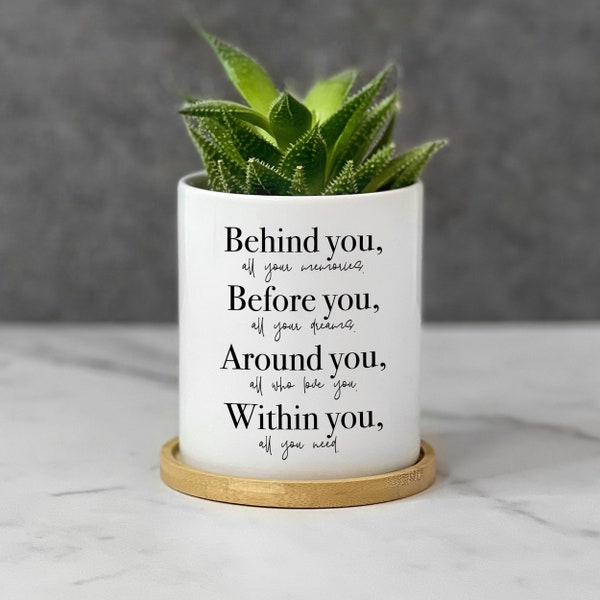 Graduation Gift for Daughter College, Nursing RN Lawyer Law School PT Doctor Masters Graduate 2024, Behind You All your memories Plant Pot