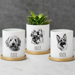German Shepherd Personalized Pot, German Shorthaired Pointer Mom, German Wirehaired Dad, Golden Retriever Planter Golden Doodle Custom Gift