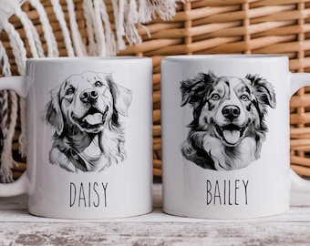 Dog Gifts for Owner, Personalized Dog Mug, Dog Lover Gifts, Dog Mom Gift, Dog Dad Gift, Custom Dog Memorial Present, 100+ breeds available
