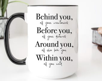 Graduation Gift for Daughter College Nursing RN Lawyer Law School PT Doctor Masters Graduate 2025, Behind You All your memories Coffee Mug