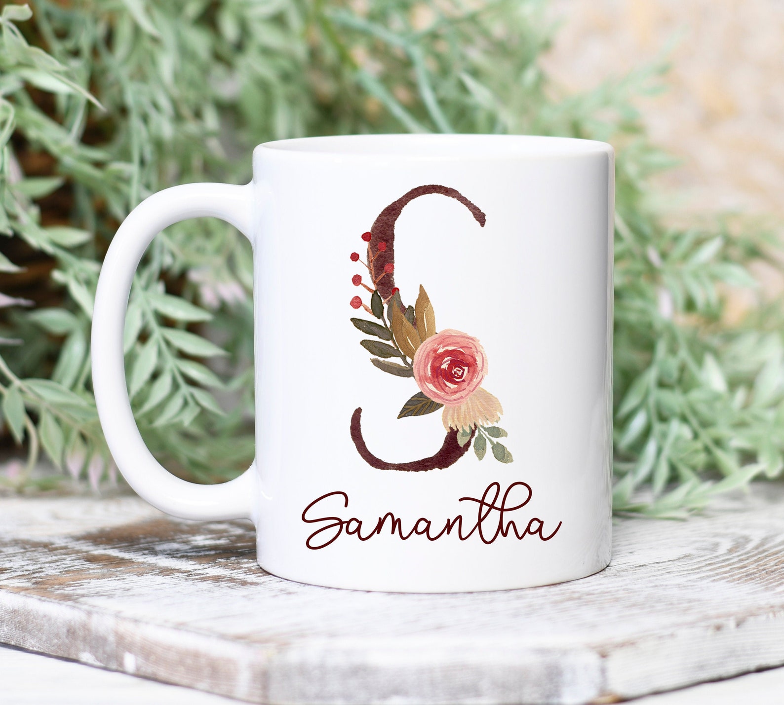 Personalized Name Coffee Mug Name Coffee Cup Initial Mug Etsy