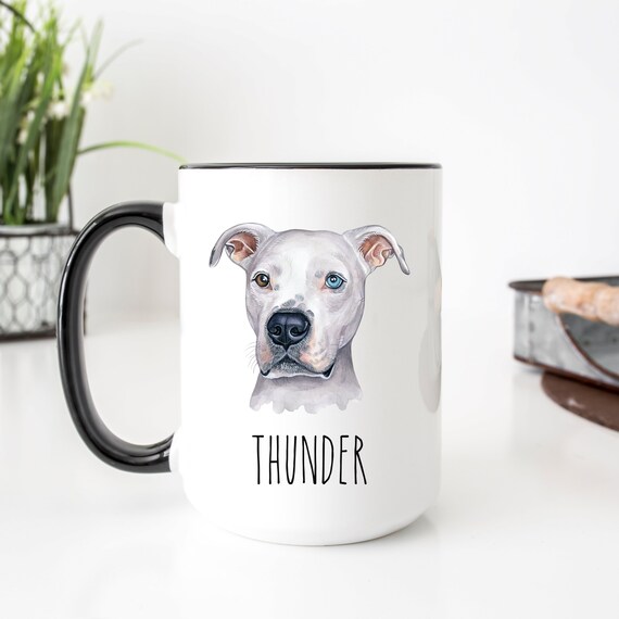 Pit Bull Mug, American Pit Bull Gifts, Dog Mom, Dog Dad, Personalized Dog Mug, Dog Face Mug, Custom Dog Mug, Sympathy Gift Loss Of Pet