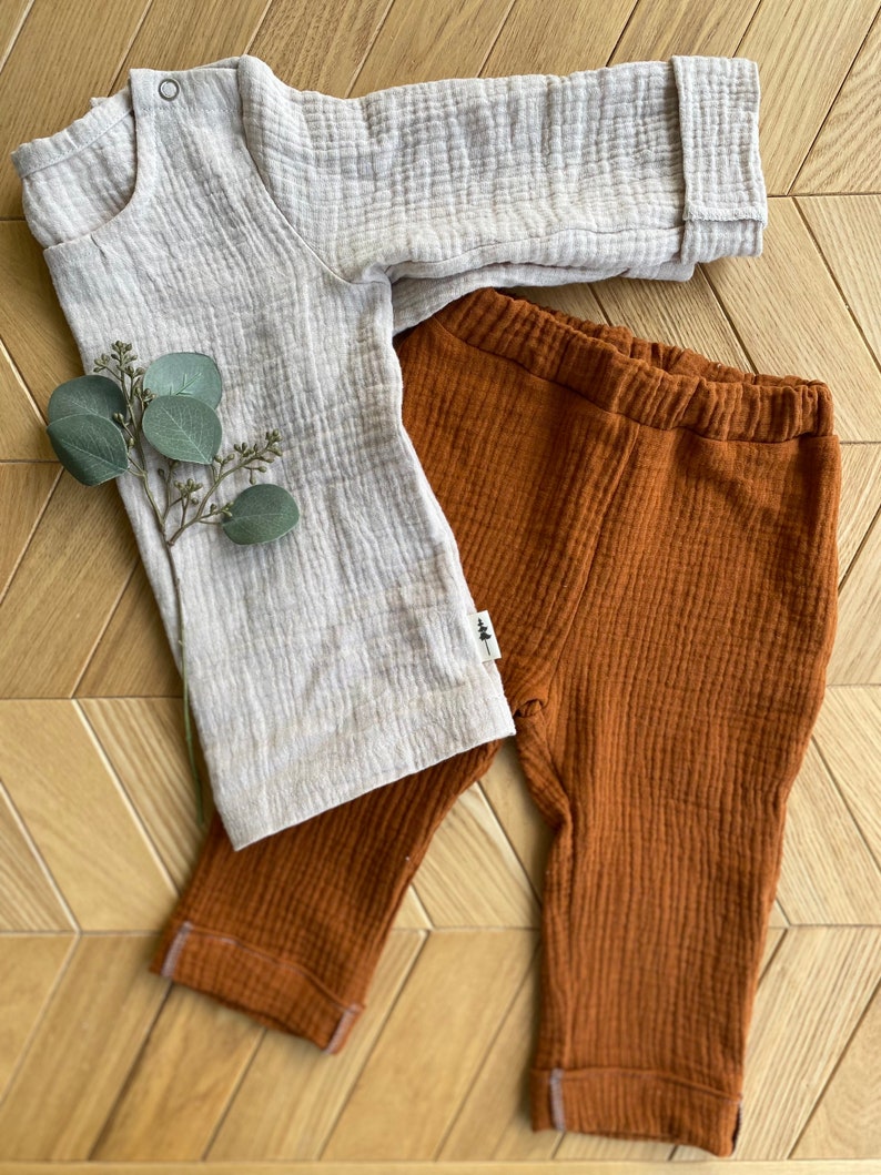 Baby Musselin Set Longsleeve Shorts Hose Bild 8