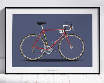 1980 Team TI-Raleigh Art Print | Campagnolo | Vintage Cycle | Retro Cycling | Cycling Gifts | Cycling Print | Cycling Art | Gift for Cyclist