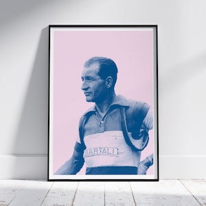 Gino Bartali Print | Giro d'Italia | Legends of the Giro | Cycling Art Print | Cycling Poster | Cycling Gift | Wall Decor