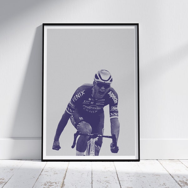 Mathieu van der Poel Druck | Flandern-Rundfahrt 2022 | Legende der Klassiker | Radfahren Kunstdruck | Radfahren Poster | Radfahren Geschenk | Wanddekoration