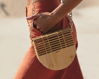 bamboo shoulder bag
