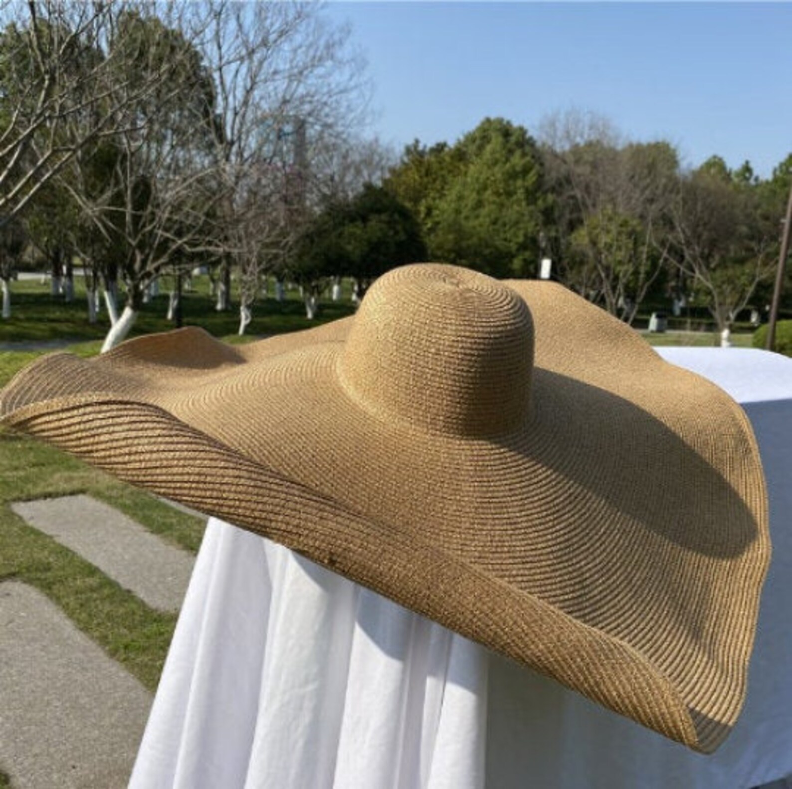 Giant straw hatoversized straw hatgiant floppy maskwide Etsy