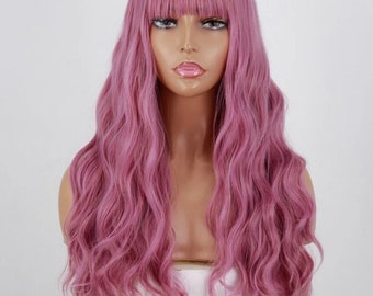 pink wig etsy