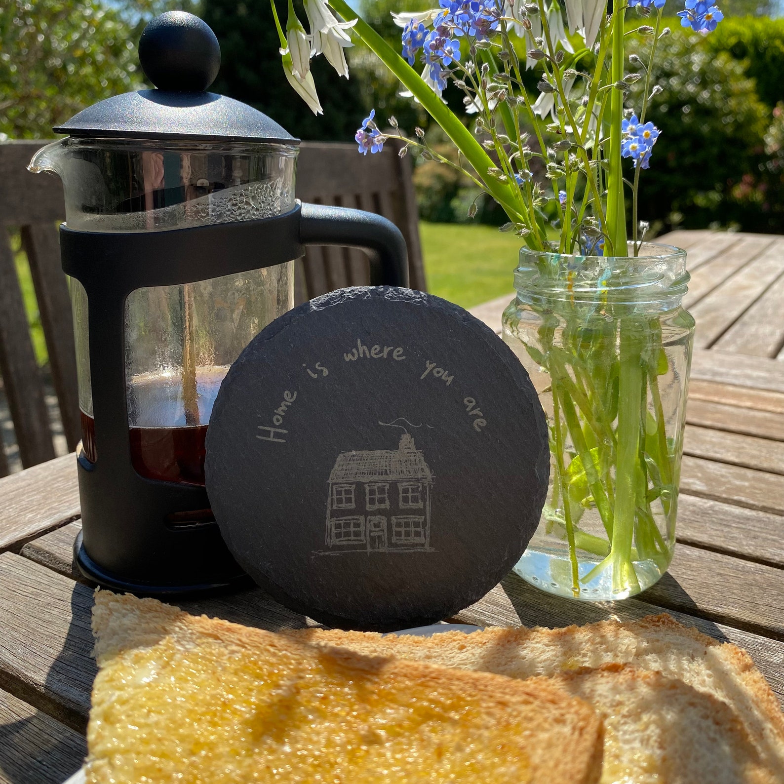 Home Laser Etched Coaster Can Be Personalised Etsy