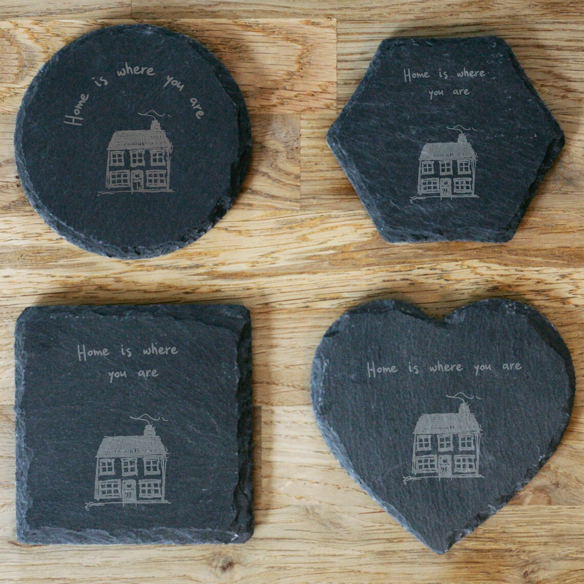 Home Laser Etched Coaster Can Be Personalised Etsy