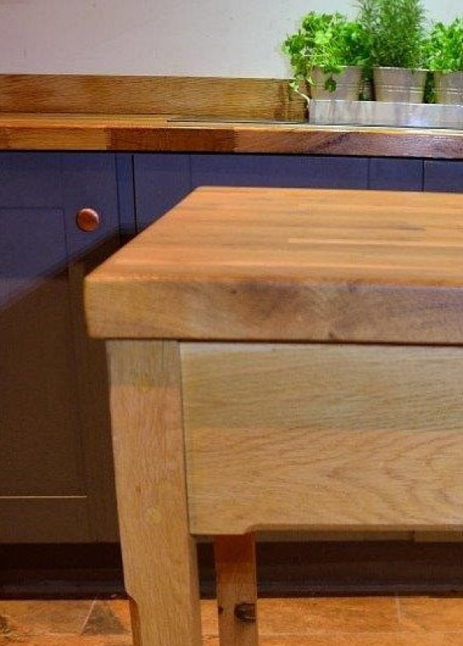 Solid Oak Kitchen Island Butcher's Block Handmade Etsy