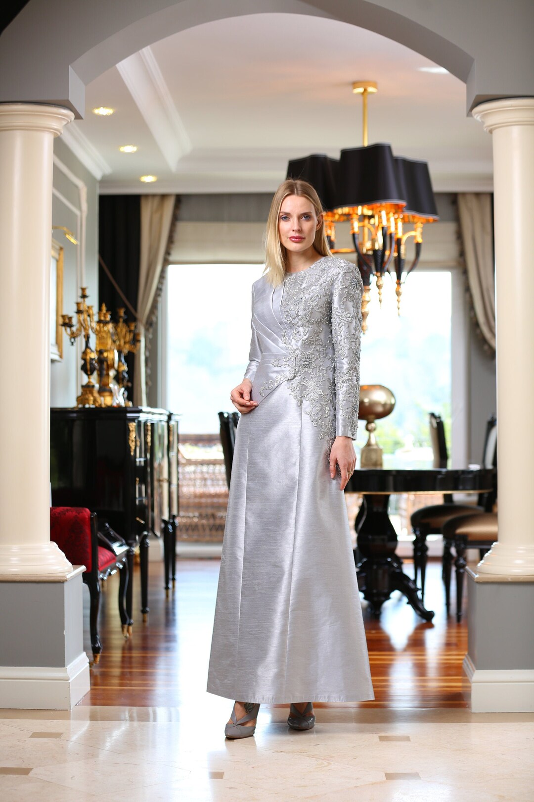 Hijab Wedding Dress With Long Sleeves Elegant Modest Muslim