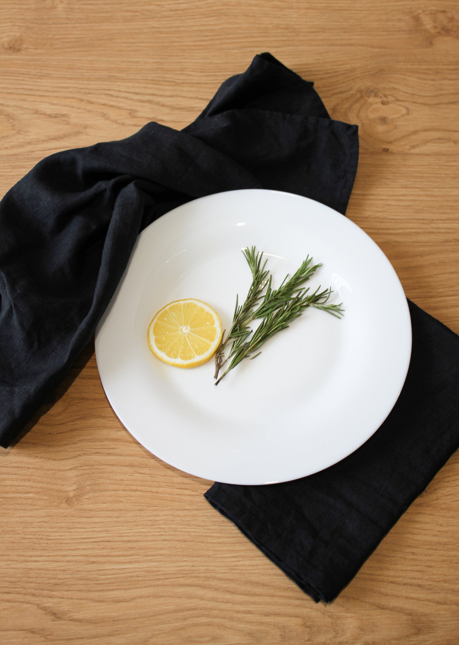 Black Linen Napkins Set washed linen placemats. Wedding Etsy