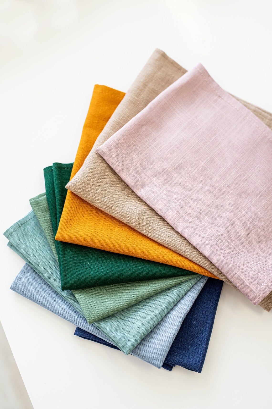 Custom Organic Beige Linen Napkins Washed Every Day Natural Etsy