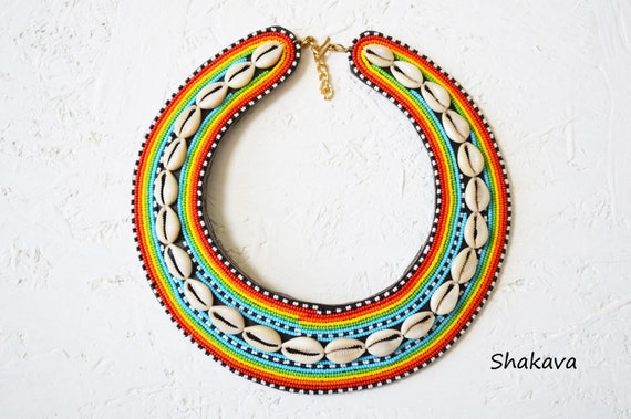 African Beaded Collar Necklace by Naruki Crafts | Fair Trade
