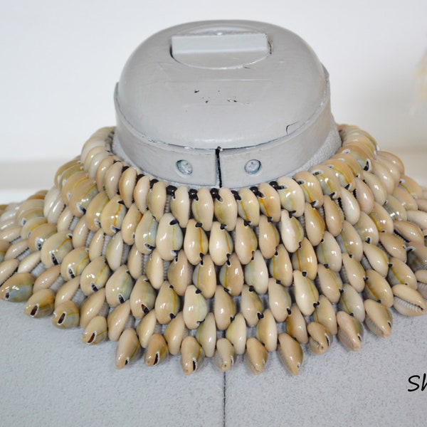 Collier de capot de coquille africaine collier de bijoux de coquille de cauris collier fait main bijoux cauris coquille de mer accessoires tribaux cadeau de mode africaine