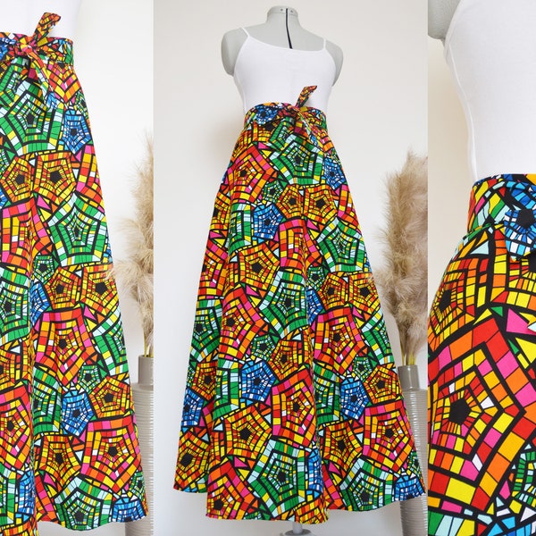 African print wrap skirt ankara maxi skirt African clothing African fashion