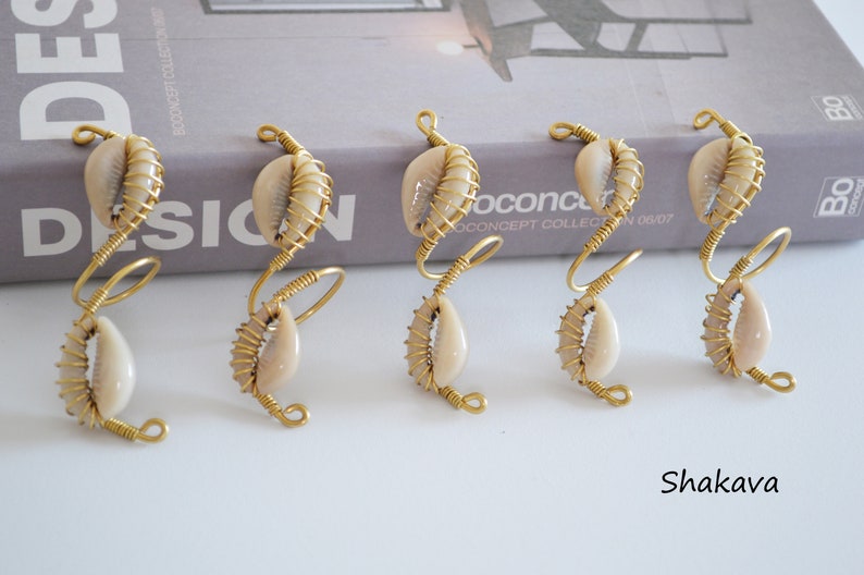 African Cowrie Shell Rings Tribal Rings African Jewelry - Etsy