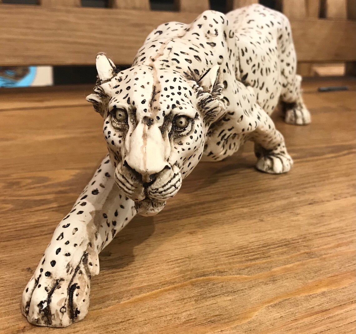 Resin Cheetah Sculpture Etsy