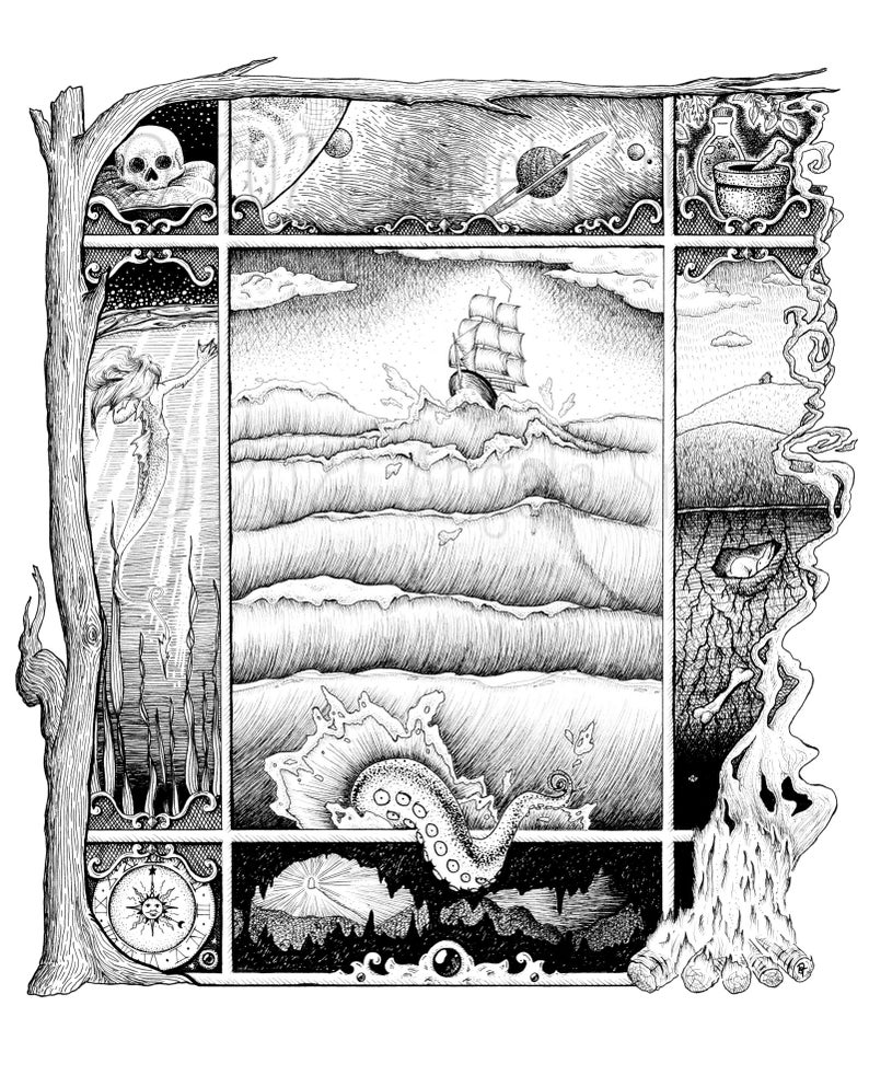 Lore 11x14 Art Print Fantasy Art Print Magical Wall Art Etsy