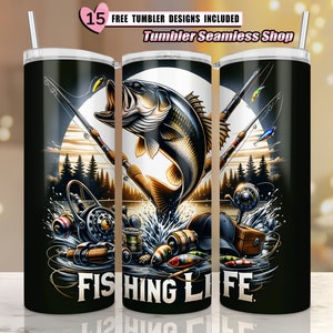 fishing life wrap, fishing tumbler wrap, fish tumbler wrap, 20oz fishing tumbler, hunting sublimation, bass fishing png, hunting fishing png